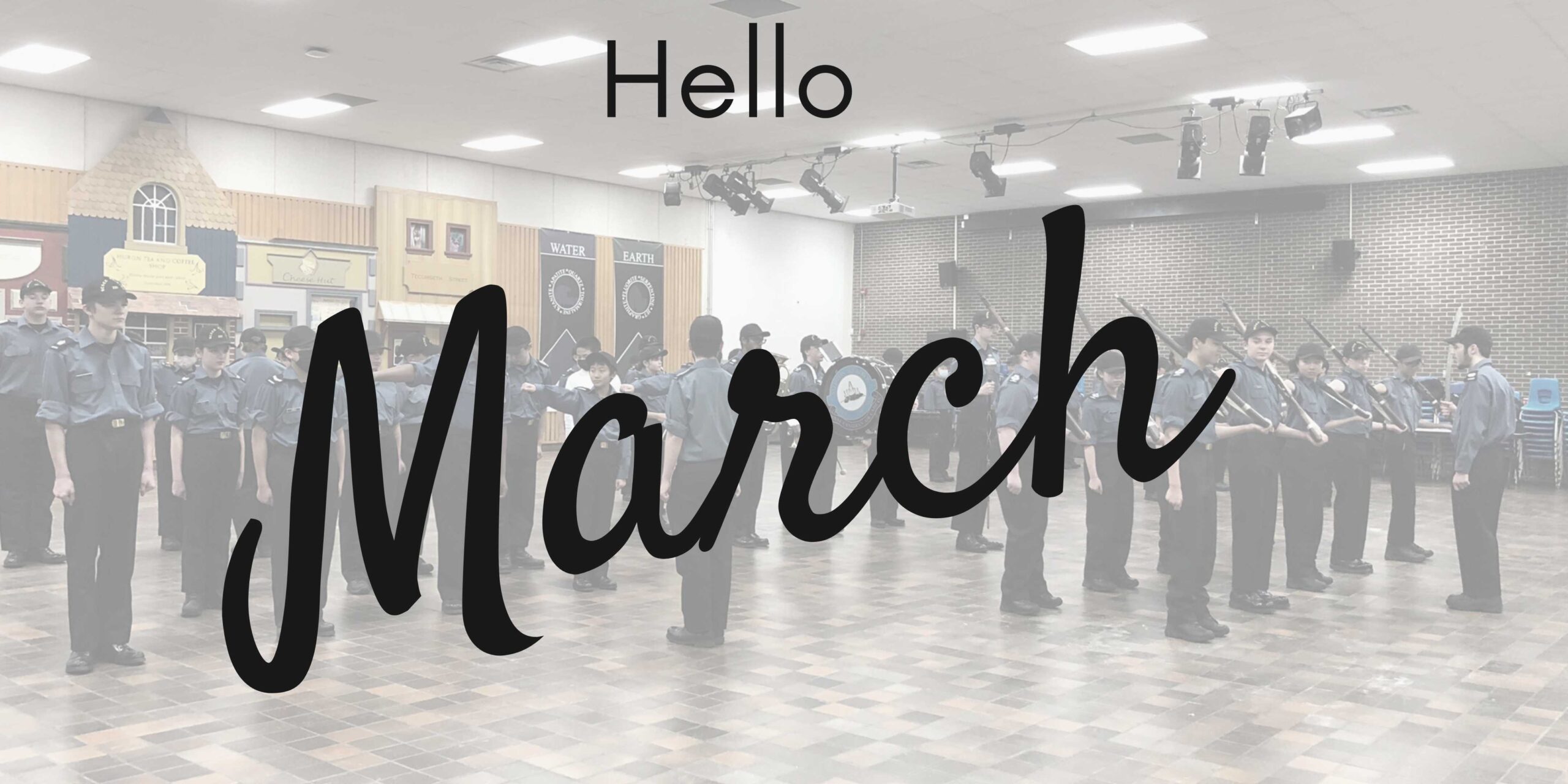 Hello March Banner (36 × 18 in) LC